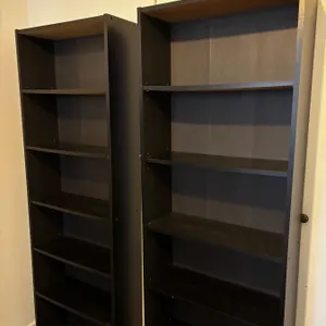 2 Black Bookshelfs