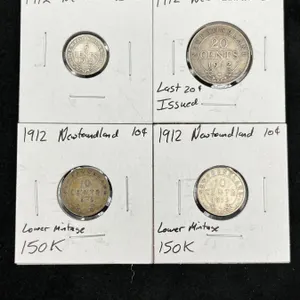 4 Newfoundland Coins Various Years