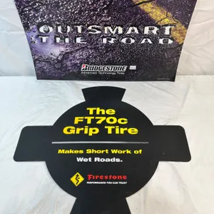 2 Plastic Advertising Signs