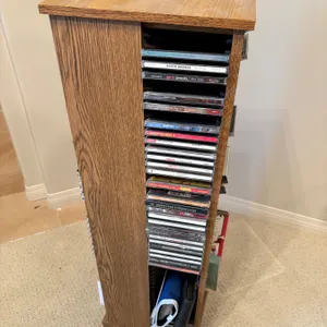 CD stand with music