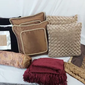 Assorted Throw Pillows and Runners