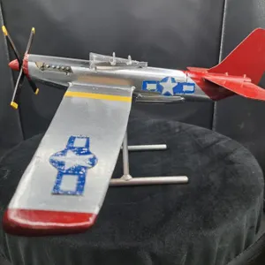 Original Metal Airplane on Stand