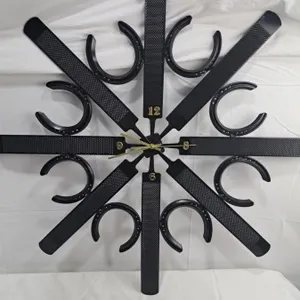 Unique Metal Work Wall Clock Made from Horseshoes & Files