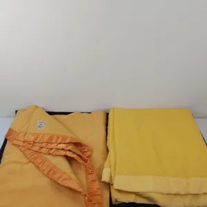 Yellow/Orange Wool Like Blankets