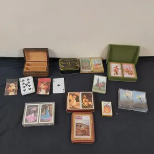 Crib Board and an Assortment of Playing Cards