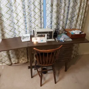 Sears Kenmore Zig Zag Sewing Machine with Table & Contents