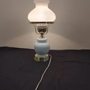Vintage Milk Glass Electric Lamp