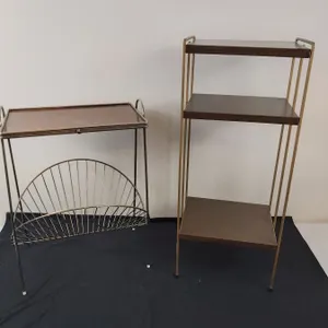 Vintage Magazine Rack and Shelf