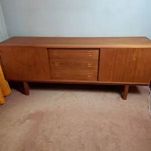 Mid Century Modern Buffet Table with Drawers