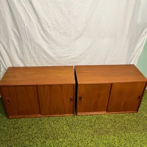 2 Mid Century Storage Cabinets