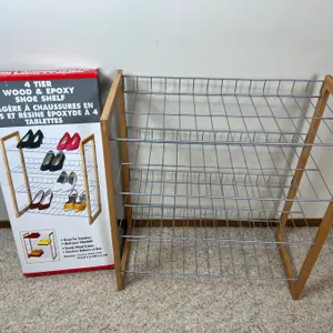 4 Tier Wooden & Epoxy Shoe Shelfs