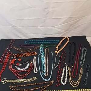 Large Assortment of Beaded Necklaces