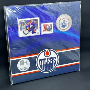 Royal Canadian Mint Oilers Stamps and Coin