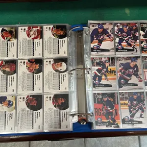 Binder of NHL Pro Set 1991 Hockey Cards