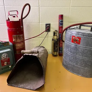 Vintage Fire Extinguishers, Coal Scuttle, and More