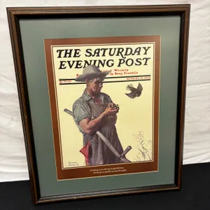 Framed Norman Rockwell Poster