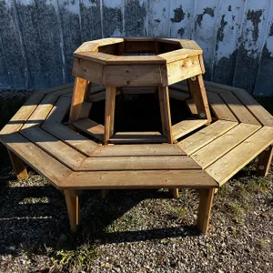 Octagonal Wooden Bench