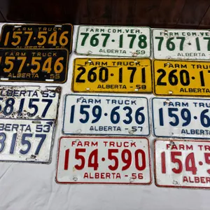 Vintage License Plate Pairs