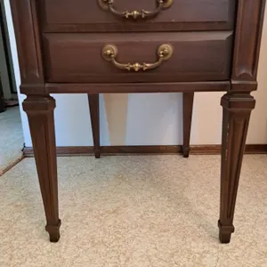 Kroehler Side Table with Drawer with Removable Glass Top