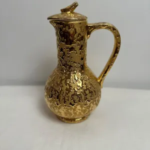 Decorated 24K Weeping Gold Pitcher with Lid