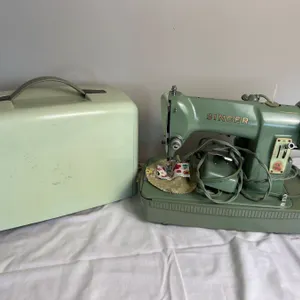 Vintage Green Singer Sewing Machine