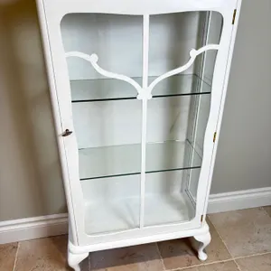 Vintage Display Case with Glass Shelving