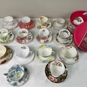 Assortment of China Cups & Saucers