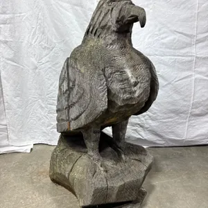 Tree Stump Carved Eagle