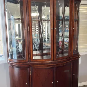 Alexander Julian At Home China Cabinet With Rounded Glass