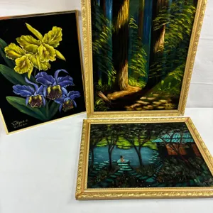 3 Framed Felt Pictures