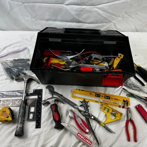 Plastic Toolbox with contents