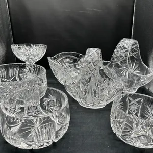 Pinwheel Crystal Bowls and Dishes