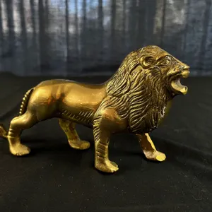 Brass Lion Sculpture