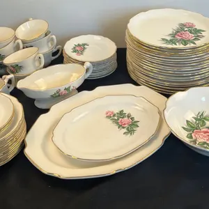 Georgian 22K Floral China Set