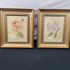 2 Framed Floral Prints
