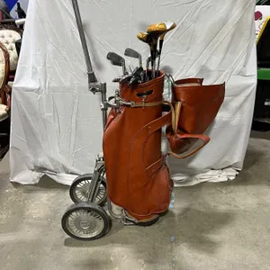 Vintage Golf Bag and Left Handed Clubs