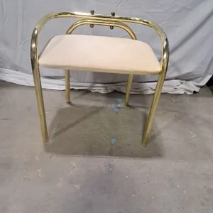 Brass Coloured Faux Suede Chair