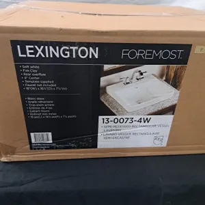 Lexington 4" Center Semi-Recessed Rectangular Vessel Lavatory