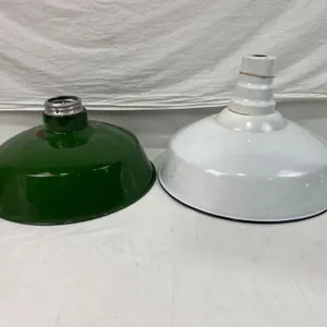 Vintage Enamel Gas Station Shades