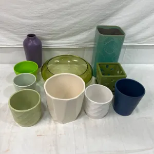 Lot of Assorted Ceramic Planters and Vases
