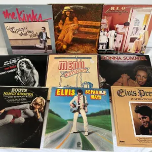 9 LP's Featuring The Kinks, Elvis, George Harrison