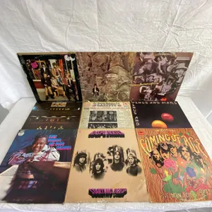 9 LP's featuring Wings, Five Mon Electrical Band, Fats Domino, Guess Who