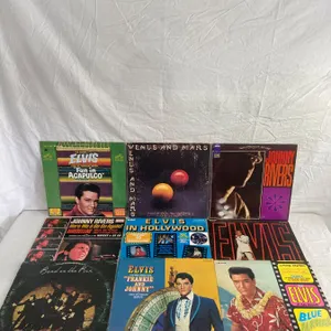 9 LP's featuring Johnny Rivers, Elvis
