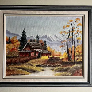 Fall Cabin Painting