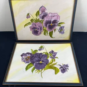 Framed Floral Canvas Art