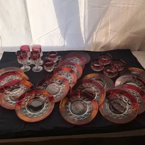 Immitation Cranberry Glassware