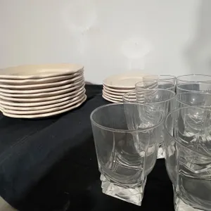Dinner Plates with Saucers and Cups