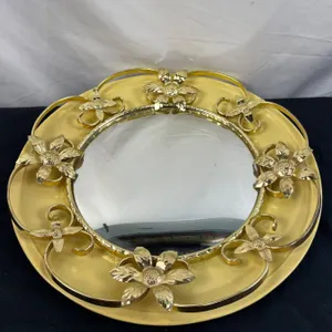 Vintage Convex Tole Mirror