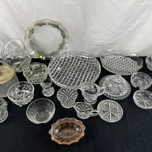 Assorted Crystal and Glassware