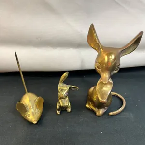 3 Brass Figurines